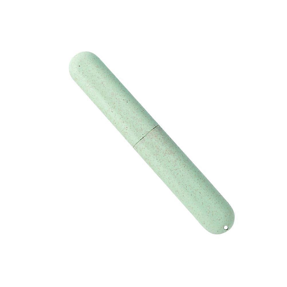 Portable Toothbrush Cover Storage Box in Green for Travel Use Keeps Brush Clean and Tidy