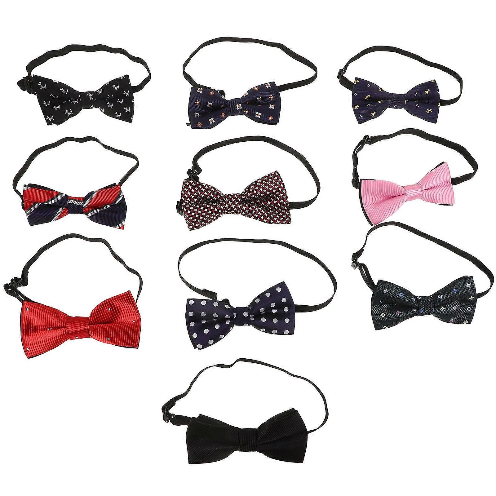 Bow Ties For Youths Assorted Color Durable Wear-Resistant Dating Anniversaries 10Pack