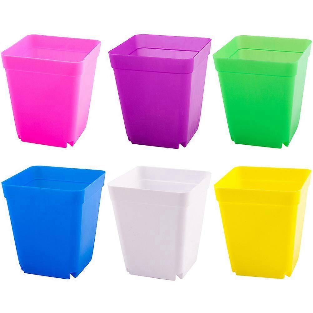 Plastic Planter Pot For Plants Waterproof Matte Finish 8x7cm 48Pcs