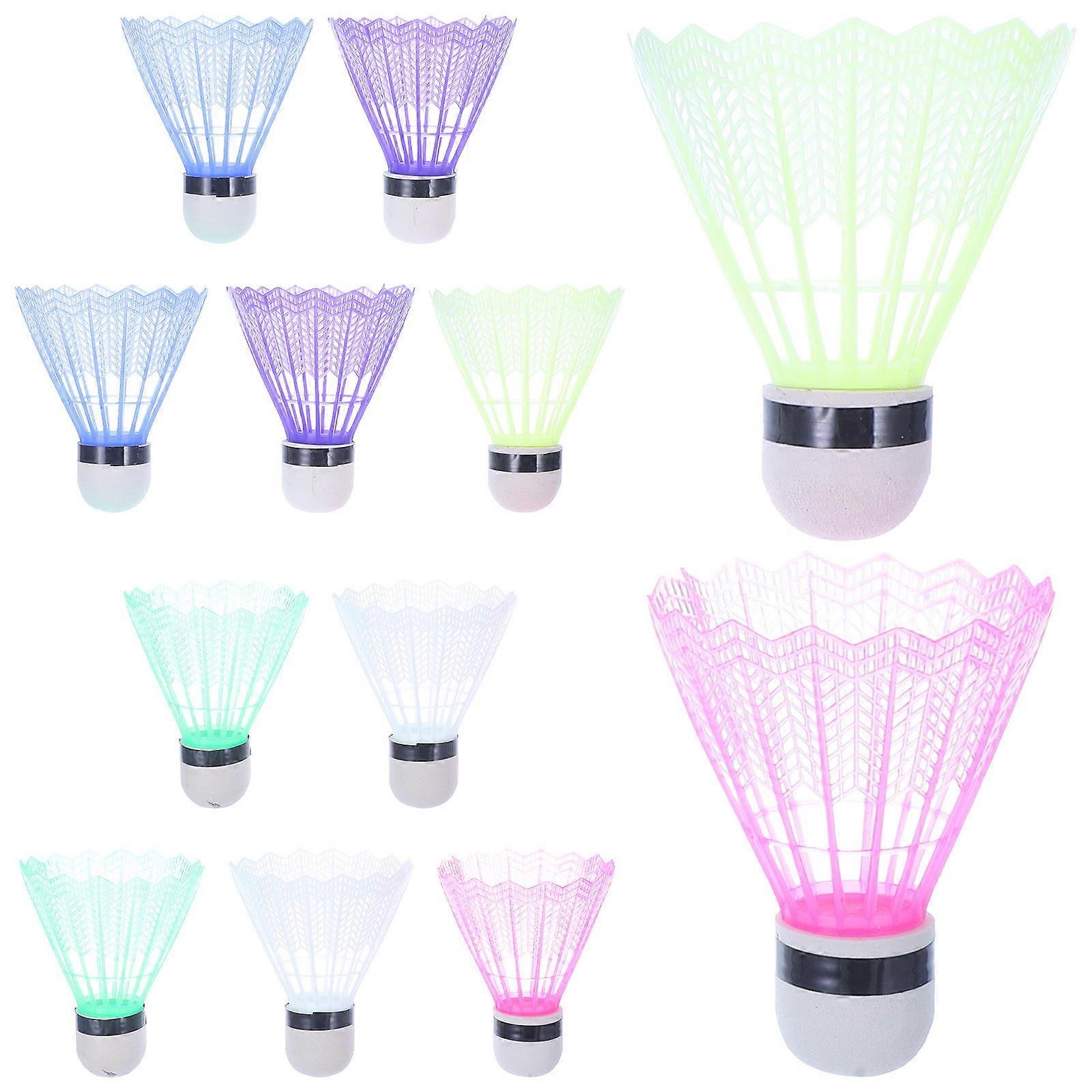 Multicolor Design Badminton Shuttlecocks Durable Waterproof for Beginners Families 12Pcs