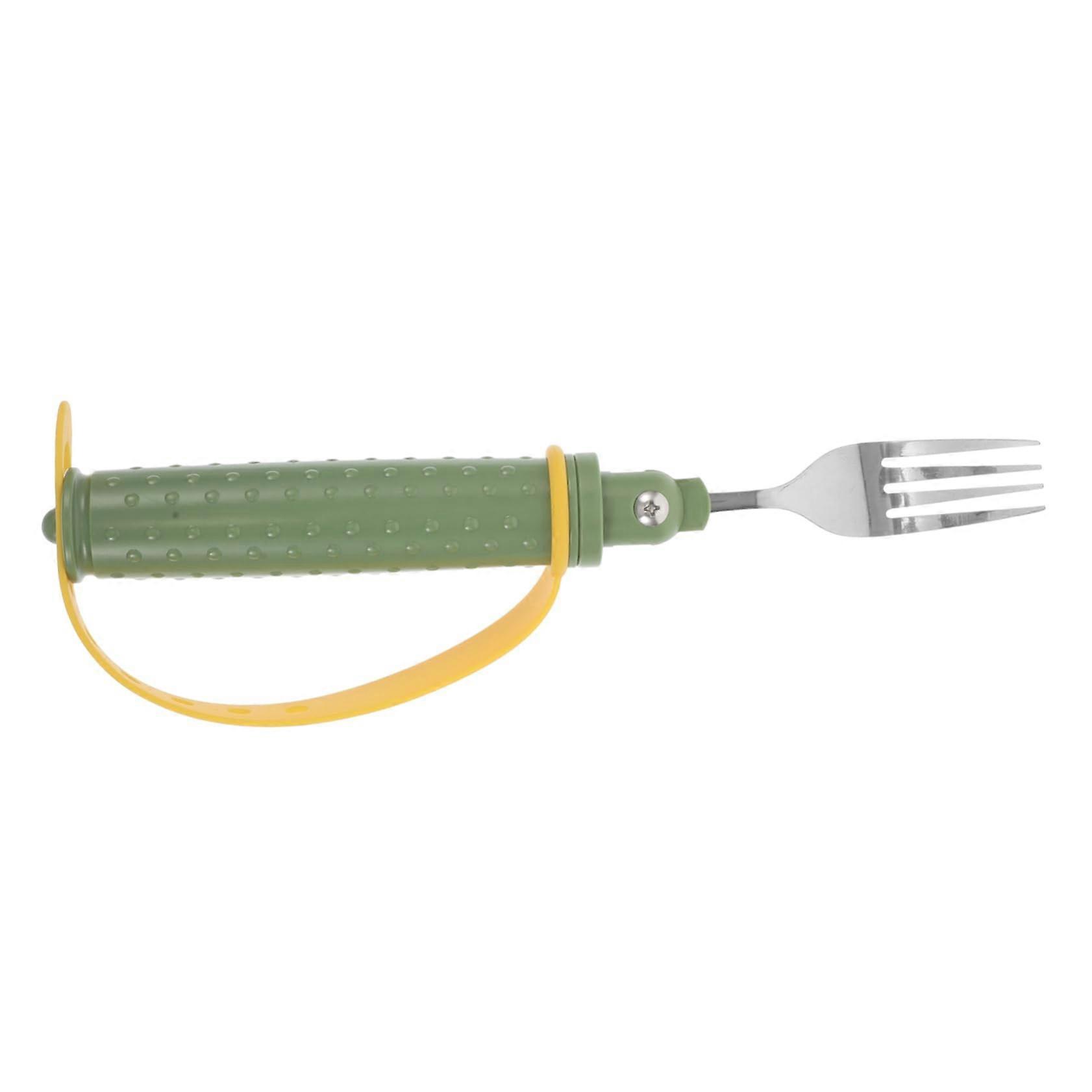 Food Fork and Spoon Cutlery Set for Disabled Adaptive Utensils, Silica Gel, Ergonomic Design for Elderly Care
