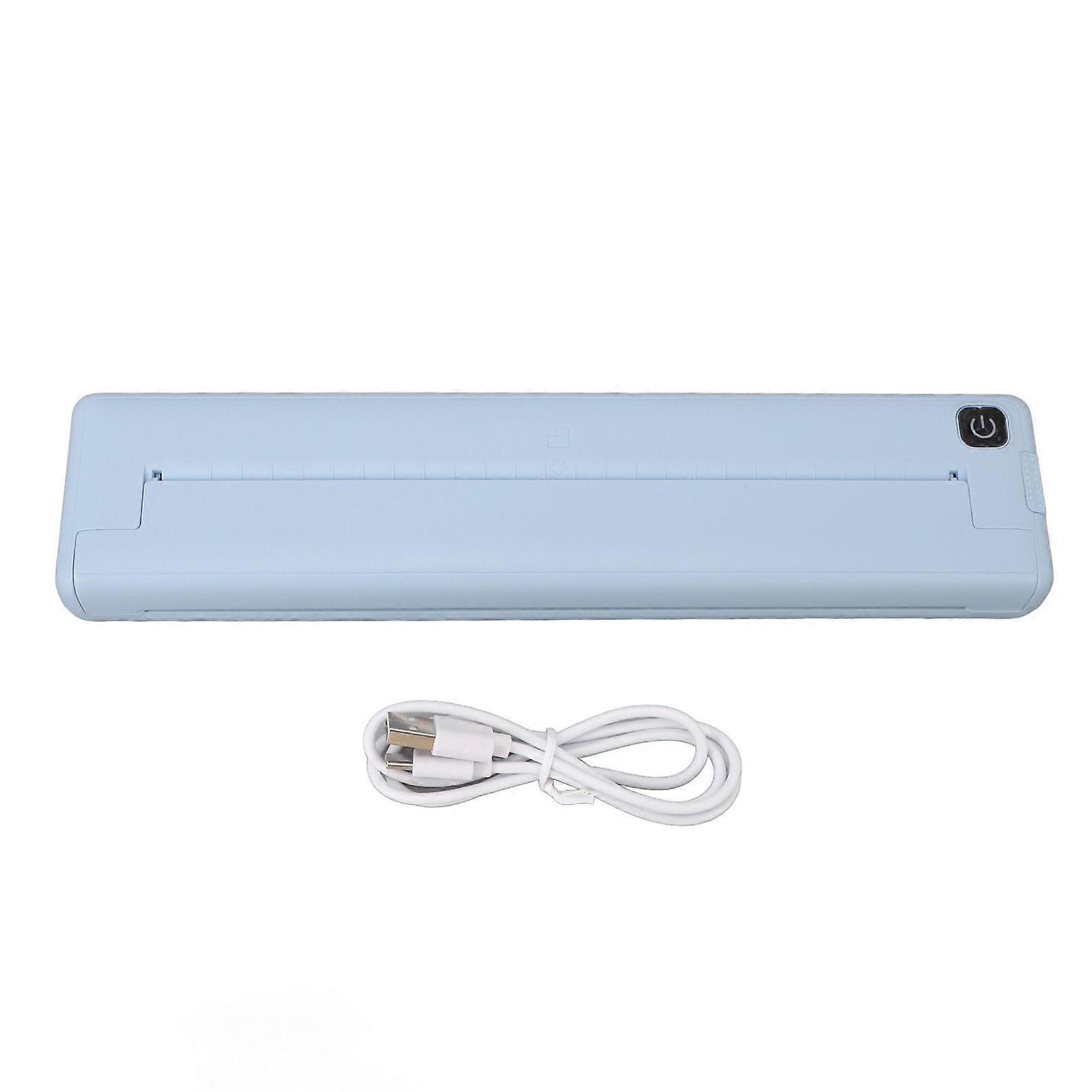 Portable Wireless Printer Bluetooth A4 Thermal Inkless Printer for Photo Label Receipt Study Notes Home Travel School Office