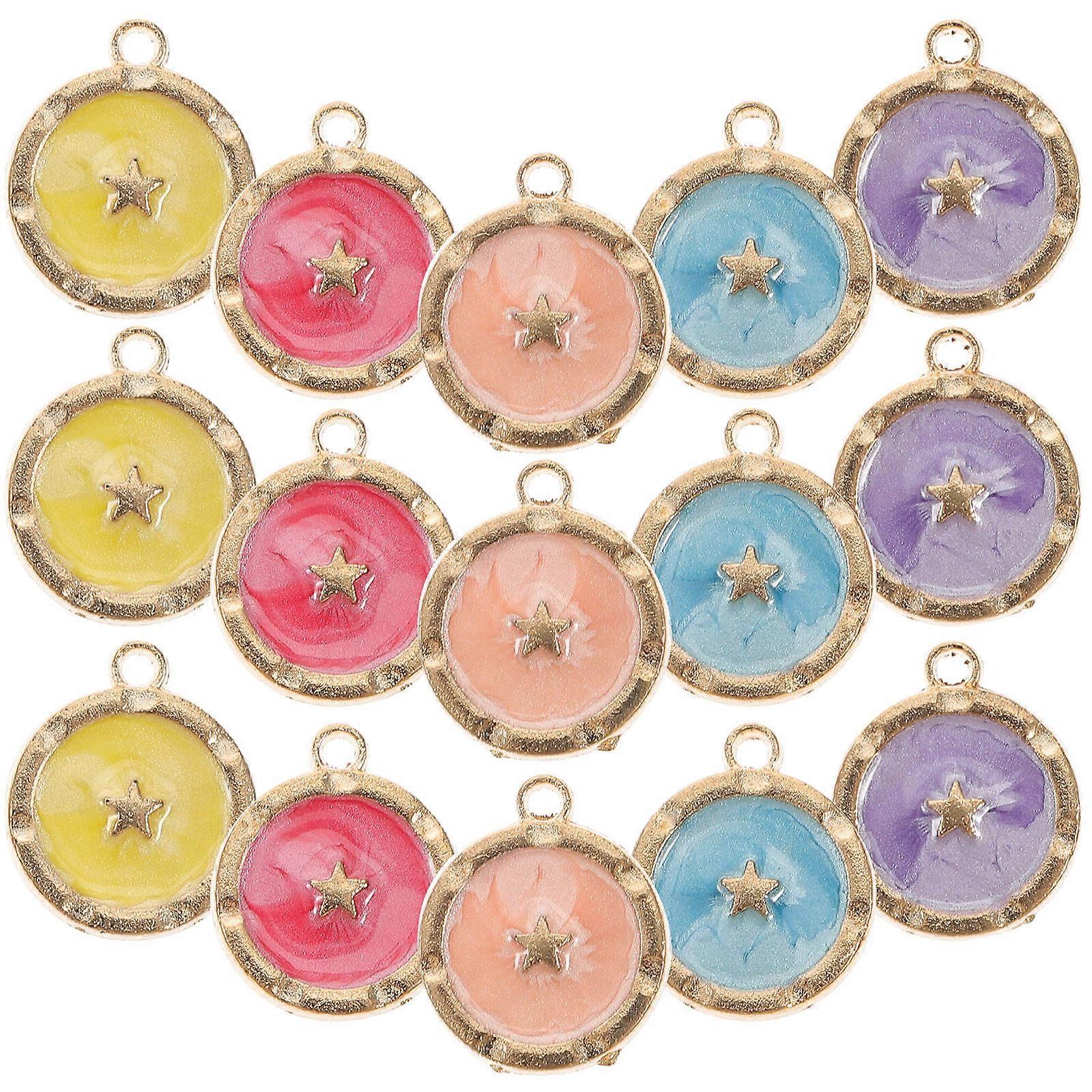 DIY Jewelry Making Charms in Assorted Colors Alloy Material for Necklace Bracelet Crafts 25Pcs
