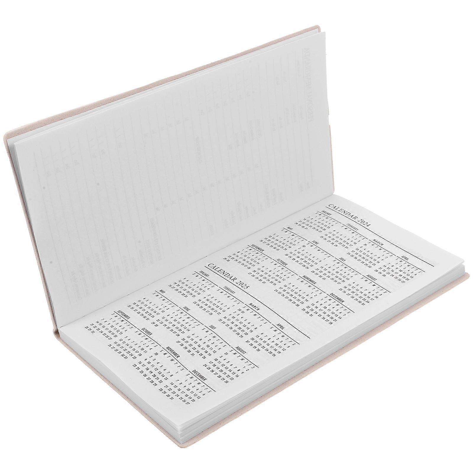 Convenient Monthly Planner Notepad with Glazed Paper and Cover in Pink for Home Use 5.5 x 8.3 inches