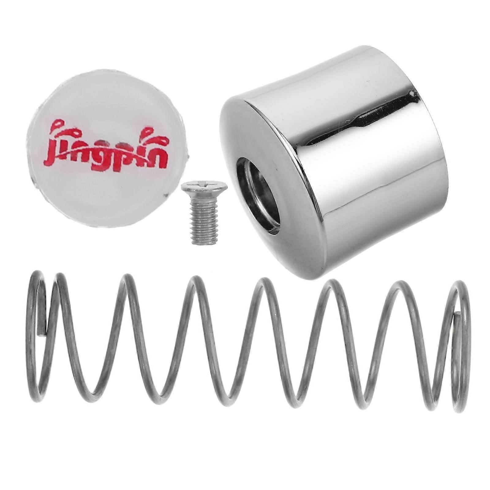 Metal Silver Push Button Toilet Flush Kit for RV Waste Valve Replacement Compatible with Old Toilets