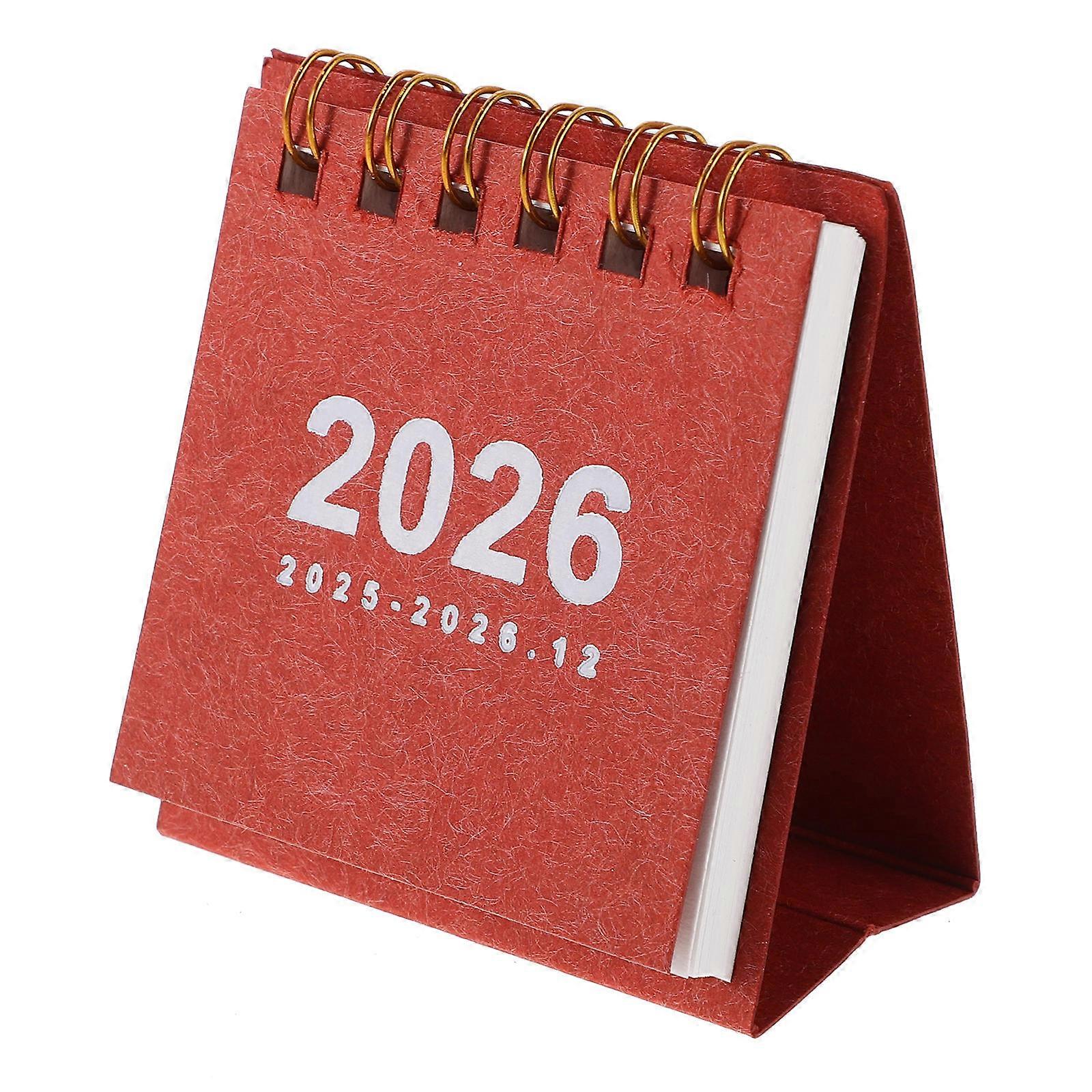 ToDo Calendar Mini Desk Calendar 2026 Daily Schedule Planning Home Office Decoration Dark .00X4.50X4.50CM 1Set