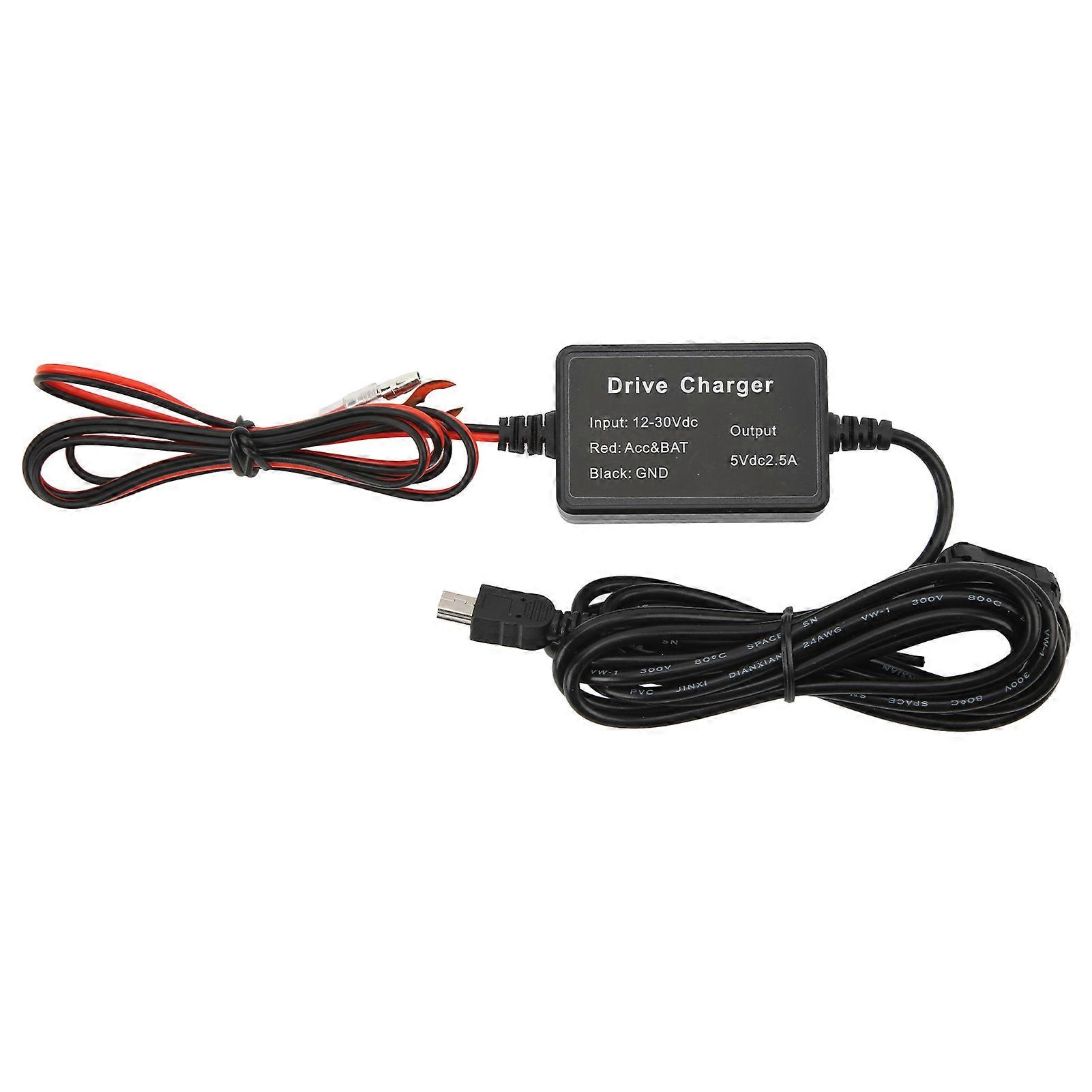 Dash Cam Hardwire Kit 12V‑30V to 5V Low Voltage Protection Dash Camera Power Cord Hardwiring Set for Mirror Cam GPS Navigator 