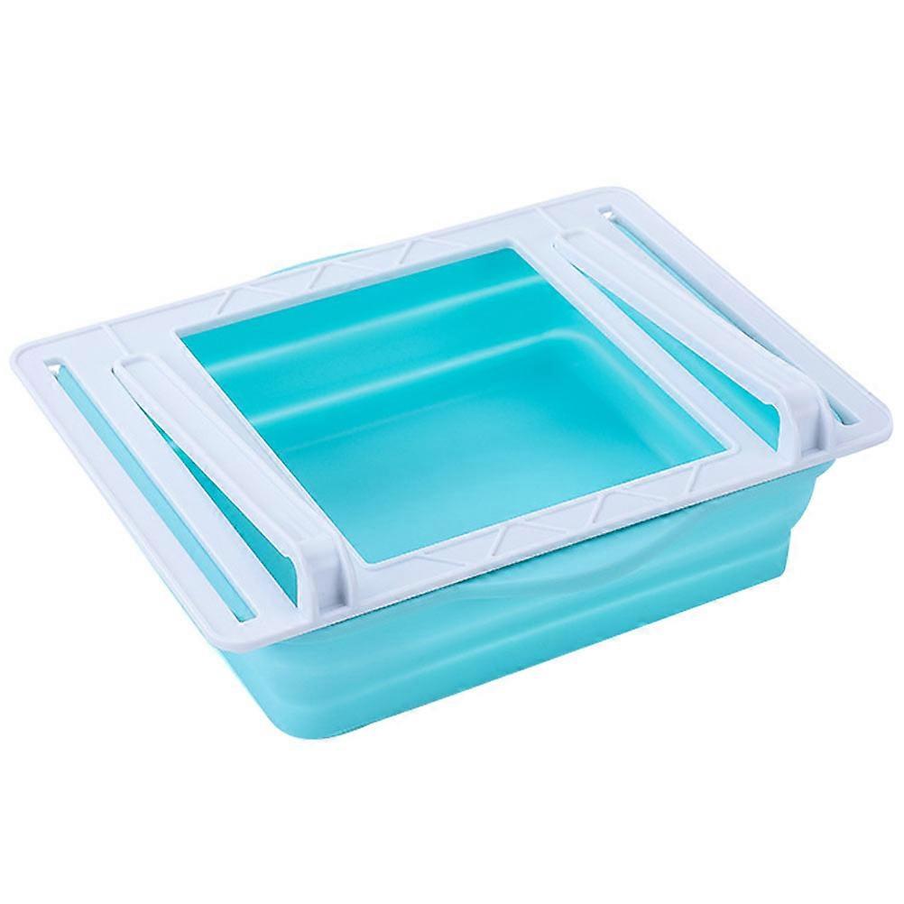Blue Sliding Storage Box for Refrigerator Crisper Made of ABS and TPE Ideal for Food Storage 4.5L