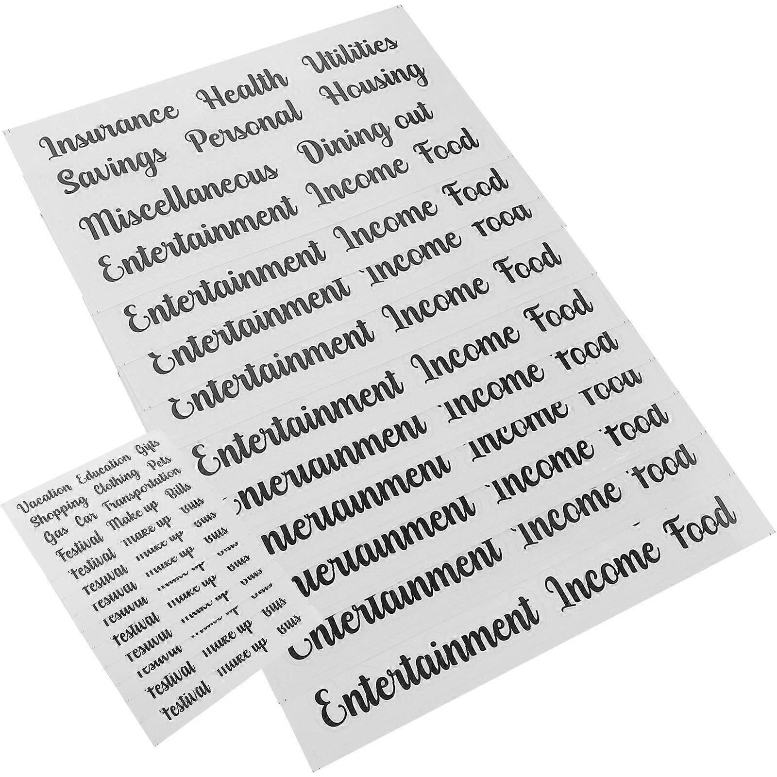 Cash Envelope Labels 10 Sets   Multi Functional Budgeting Stickers for Easy Organization, Classification and Tracking