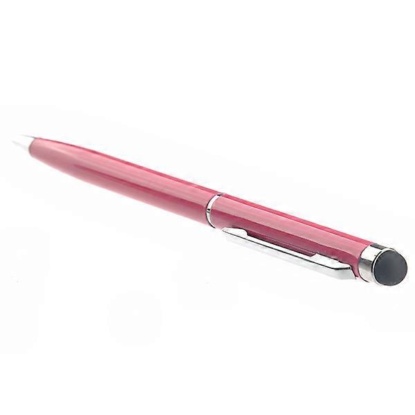 2 in 1 Universal Capacitive Touch Screen Stylus and Ballpoint Pen for Smartphone (Rosy)