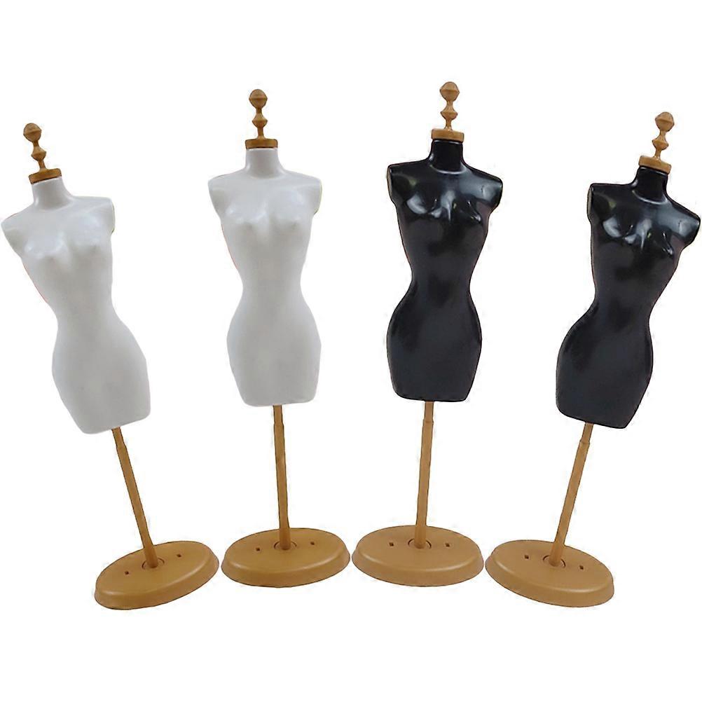 Mini Mannequin Model for Doll Dress Display Support Made of ABS Sturdy and Durable 4Pcs