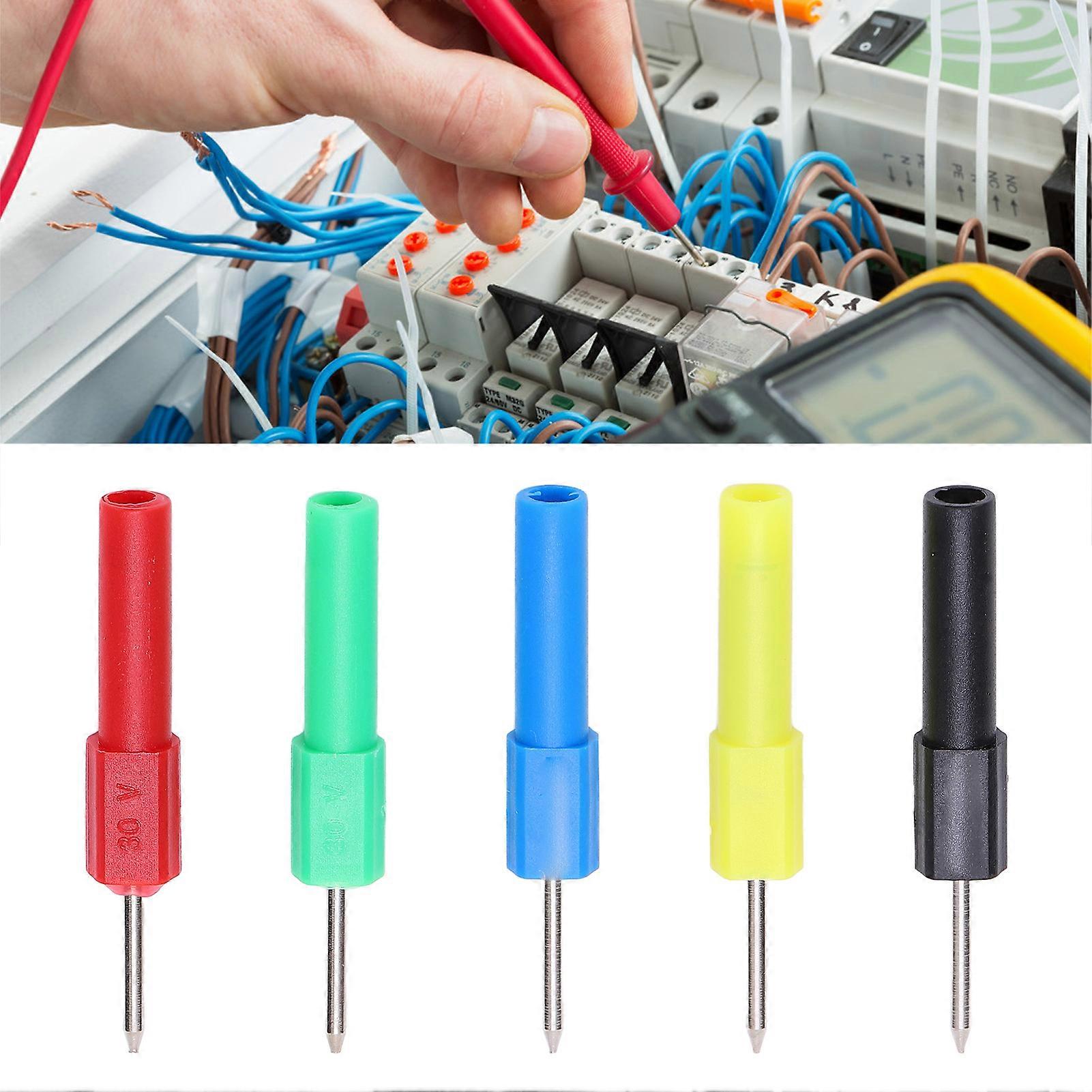 2 Sets J.20013 Multimeter Testing Probes 4mm Safety Socket 5 Colors Maintenance Tools