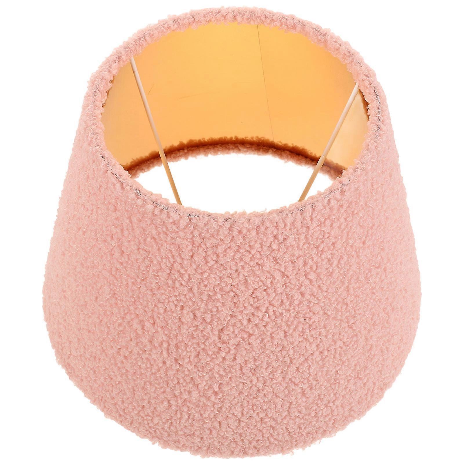 Fluffy Barrel Lamp Shade Replacement Plush Fabric Cover For Home Users Office 1Pack