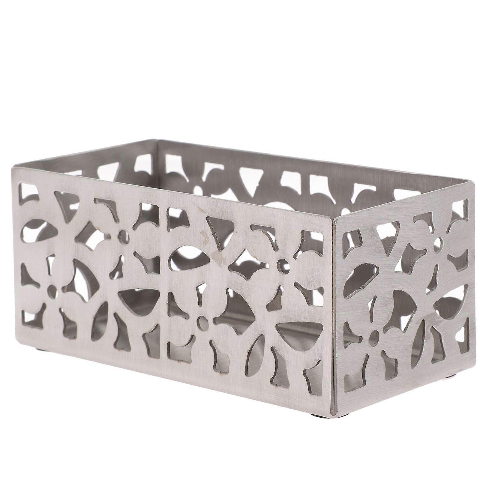 Stainless Steel Coffee Syrup Organizer Suitable For Kitchen And Office Desk With Rectangular Structure 1Pack