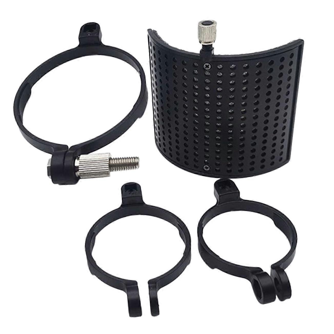 Microphone Windscreen Set With U-Shaped Isolation Shield, Installation Clamp, Noise Reduction For KTV, Stage