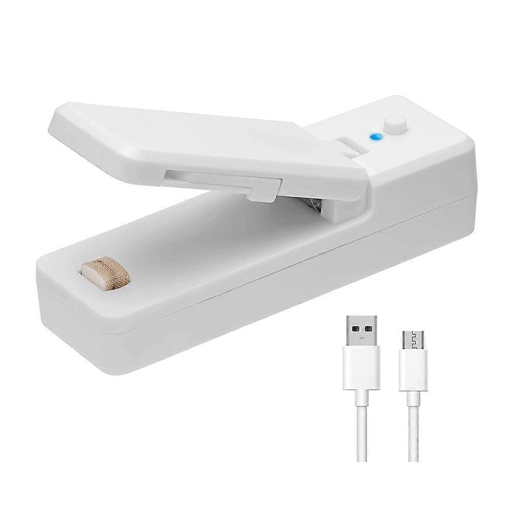 2 in 1 USB Chargable Mini Bag Sealer Sealer Sealer with Food Cutter Cutter Snacks Packaging Storage Bag Magnetic Sealing Machine
