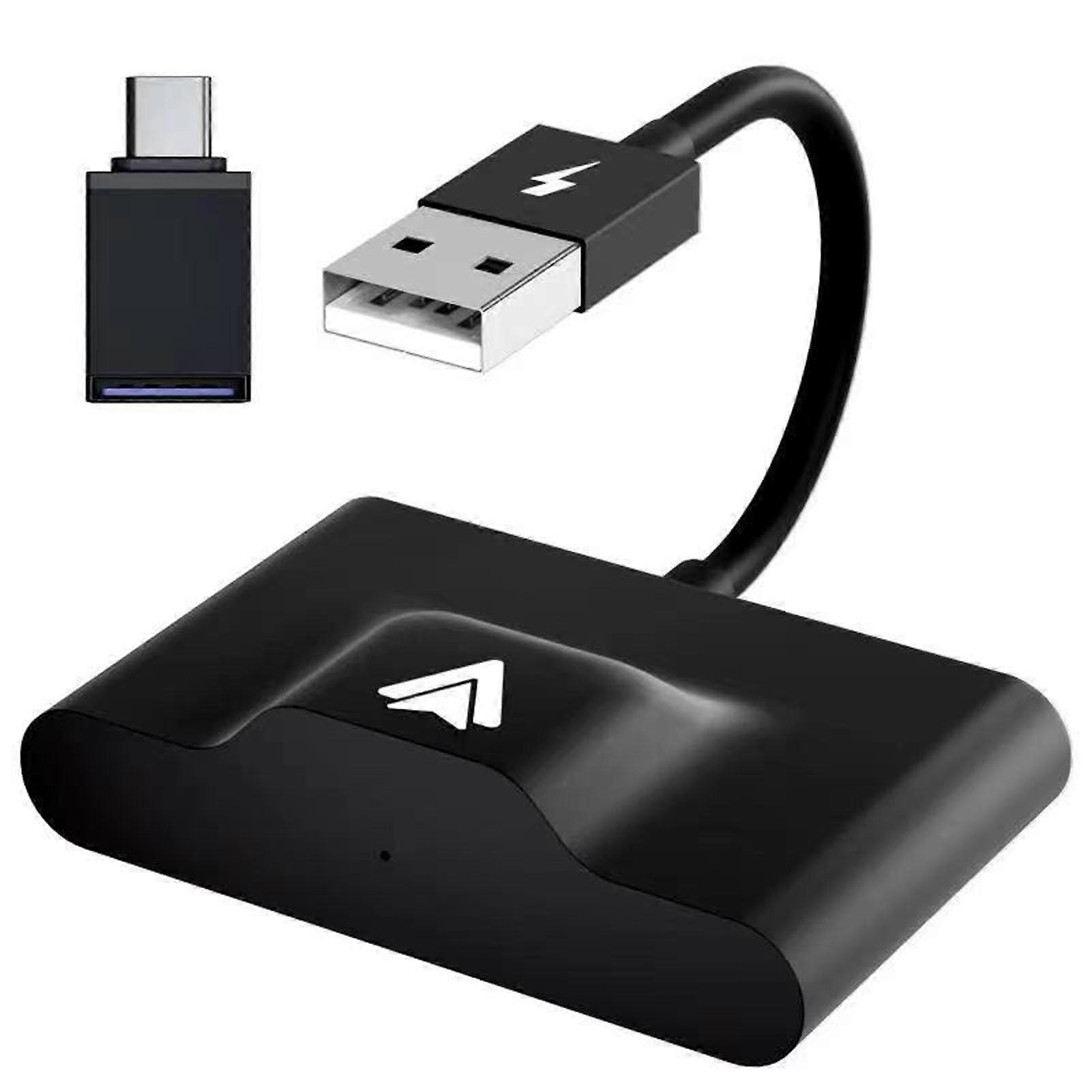 Car Adapter, Efficient and Damage Reduction, Compatible with iOS 11, with USB to Type C Adapter (Black)