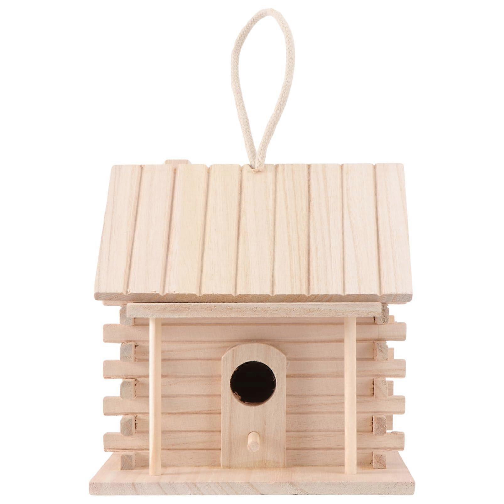 Luxurious Wooden Bird Nest For Parrots And Larks - Wooden Birdhouse With Comfortable Nest Box, Bird Accessory