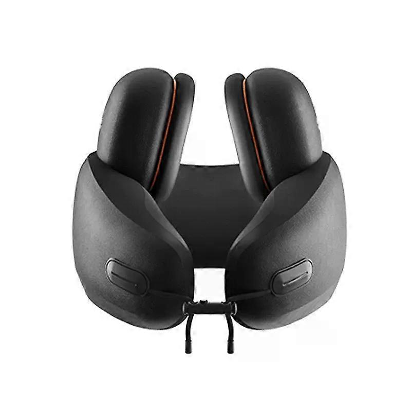 Travel Pillow U-shaped Neck Pillow Noise Cancelling Memory Foam Support Breathable Skin-friendly Fabric Detachable Earmuffs
