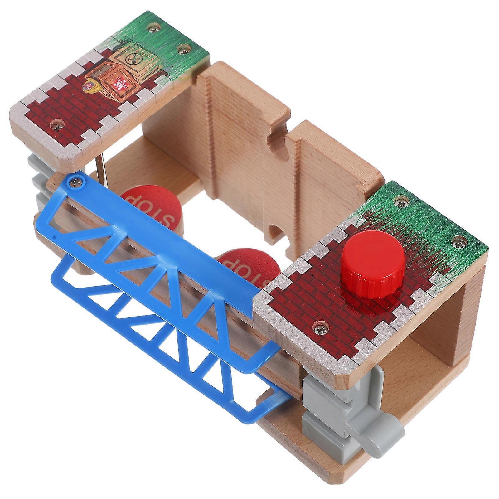 Wooden Lifting Bridge Train Track Accessory for Railway – Compatible with Major Brands, Enhances Creativity and Expands Play