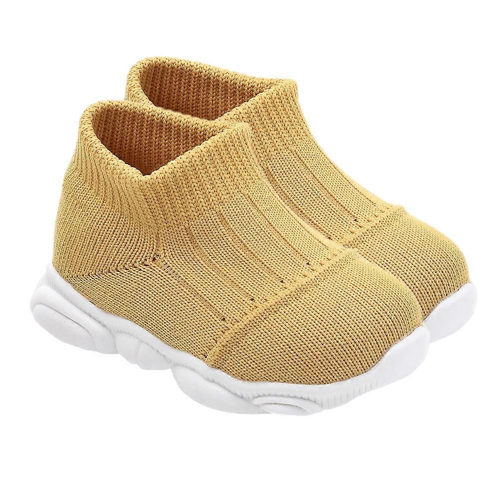 Lovely Baby Prewalker Shoes With Anti-Slip Features For Infants Everyday Use In Yellow 1 Pair