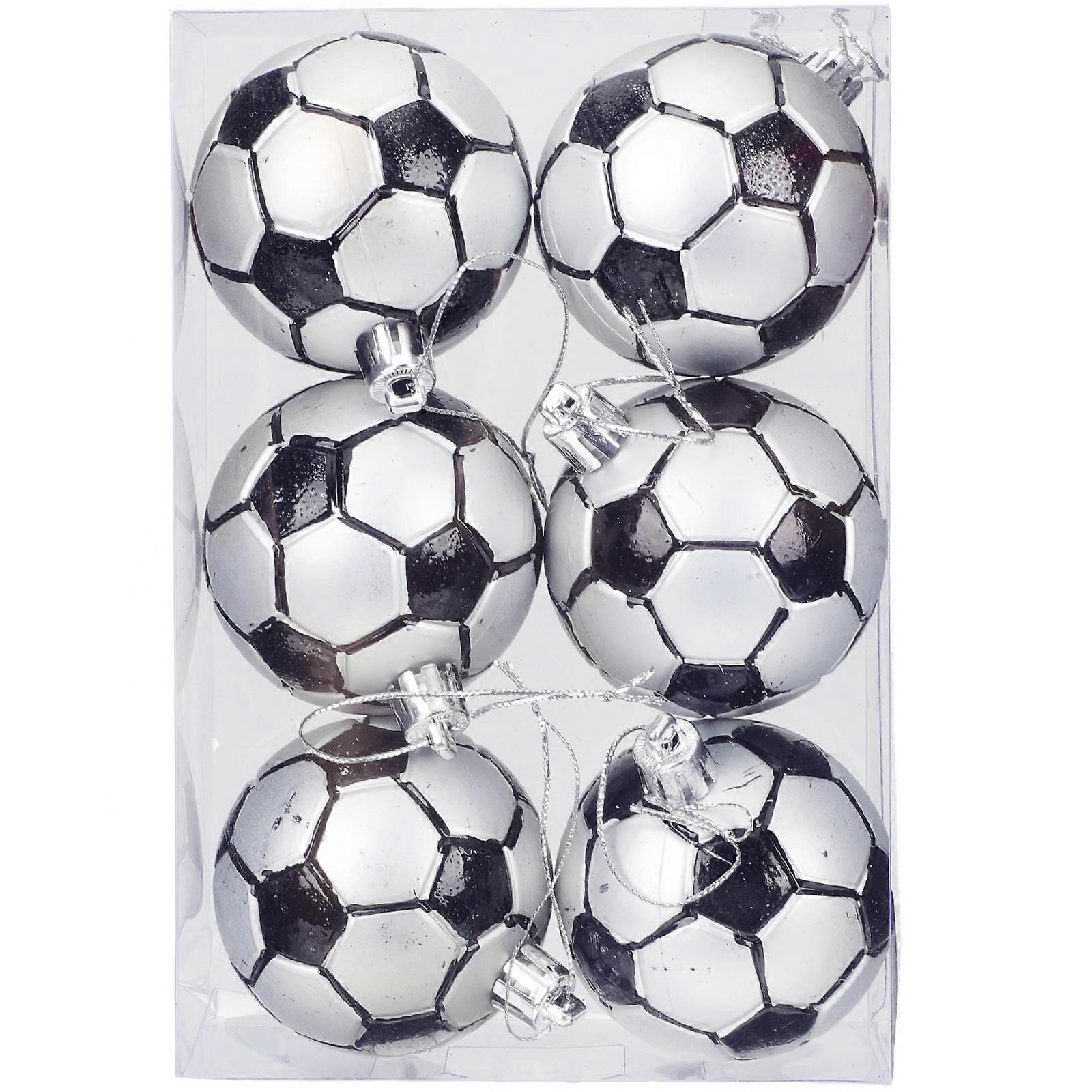 6pcs White Plastic Christmas Ball Ornaments for Decoration Easy to Tree