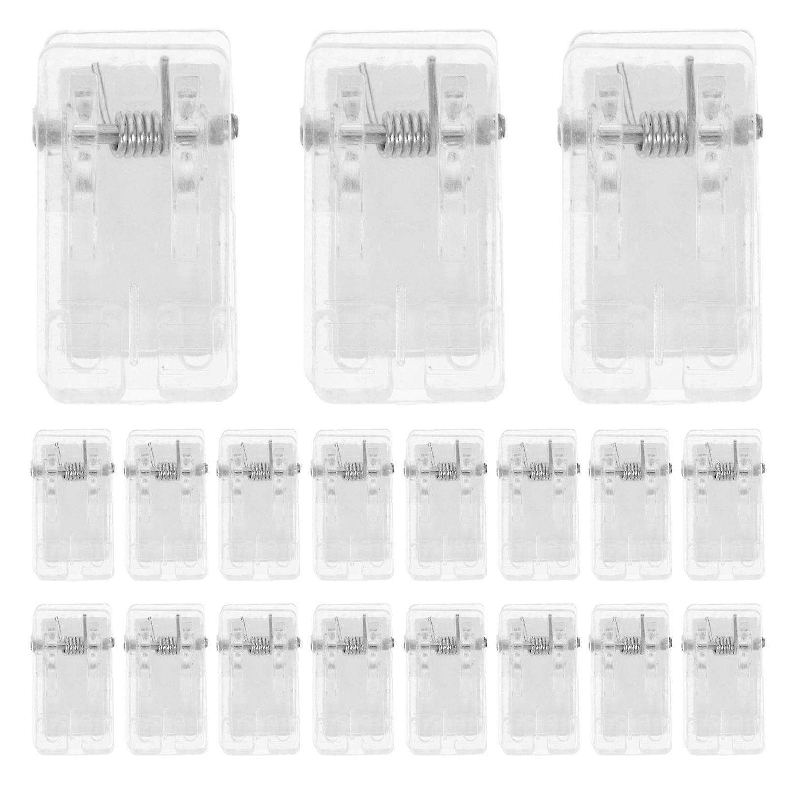 Adhesive Badge Clips 50Pcs For Organizing Documents In Office Or Study Spaces Transparent Minimalist Design