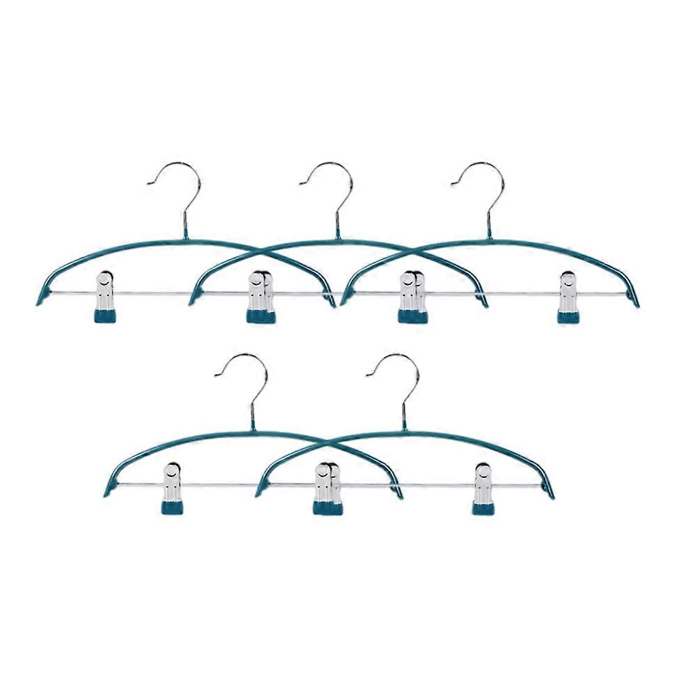 Rustproof Non-slip Clothes Hanging Rack 5Pcs Semi-circle Shape For Household Use In Green