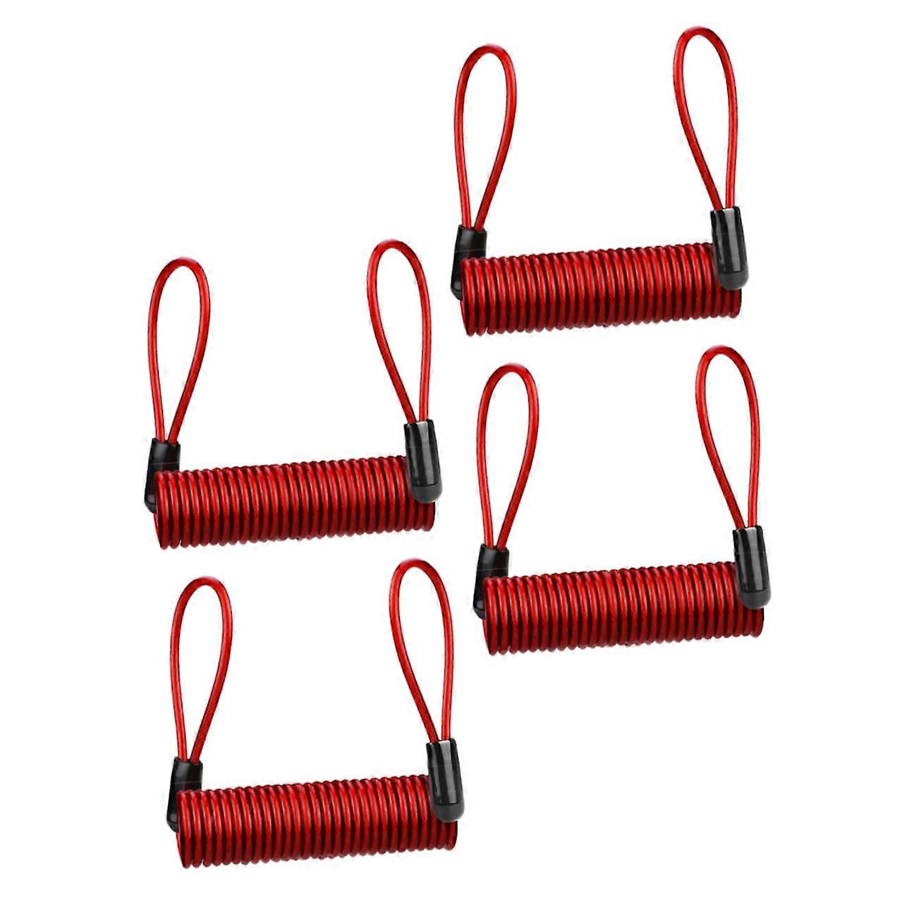 2 Sets Disc Lock Security Alarm for Bicycles with Reminder Cable Transparent Brake Disc Lock for Motorcycles and Bikes 4 Pieces