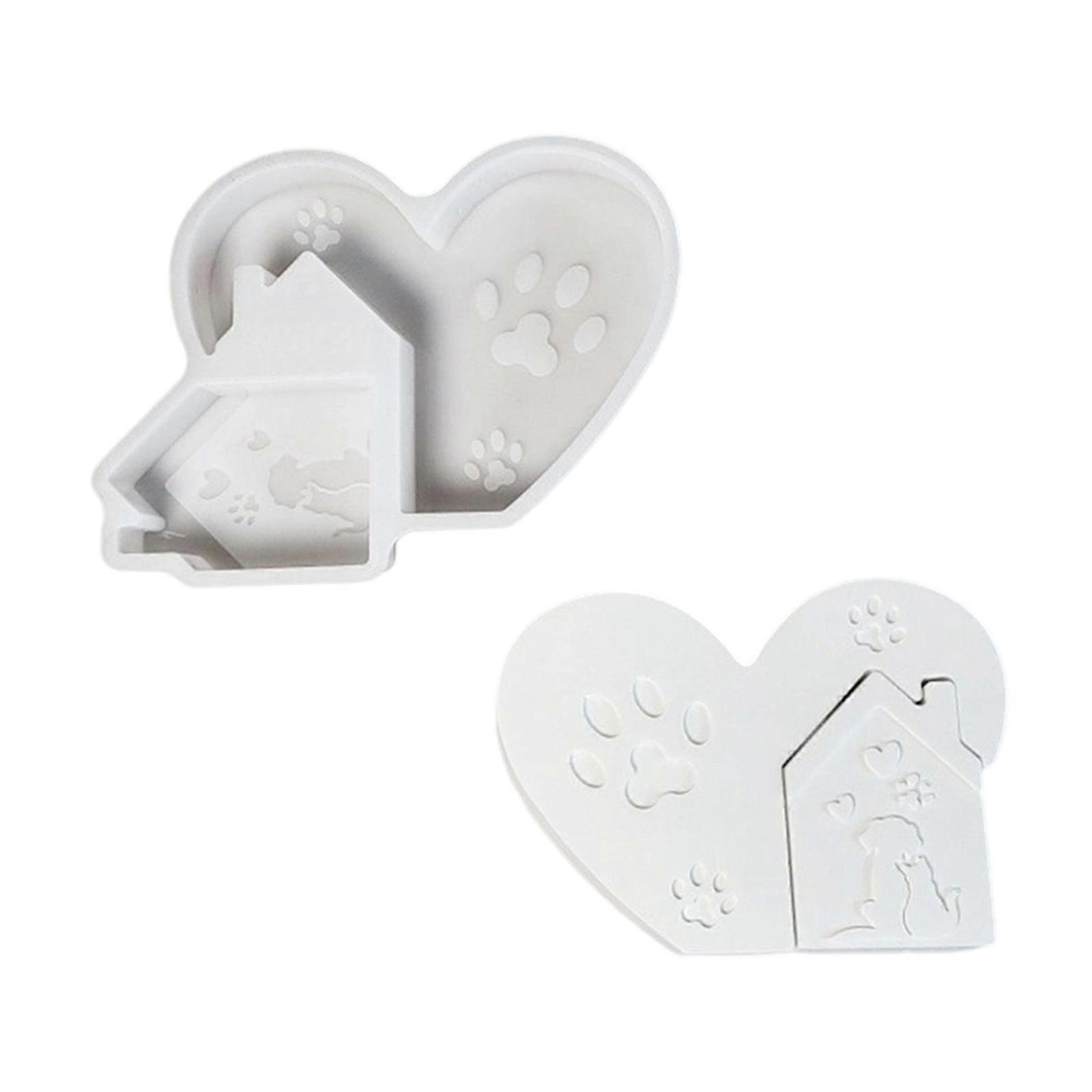 Heart House Silicone Molds Multipurpose Silicone Molds Baking Tool for Epoxy Resin Handmade Candle Soap Chocolate Multicolor