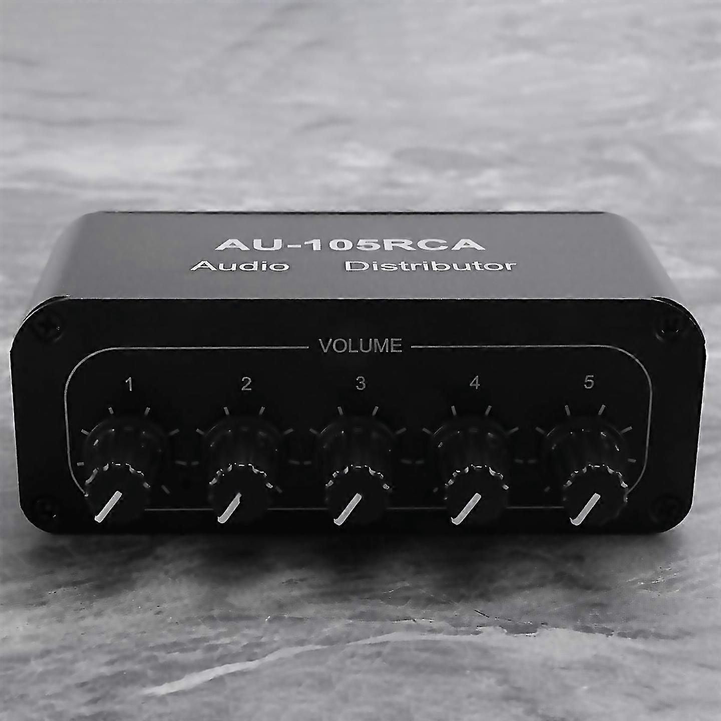 For stereo audio mixer 1 input 5 output multichannel audio source distributor rca interface for powe
