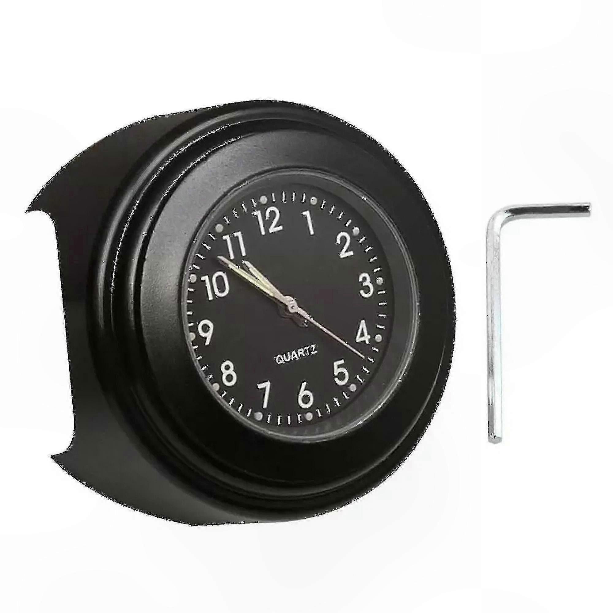 Waterproof Quartz Clock for Motorcycle Handlebar Mount - Universal Fit