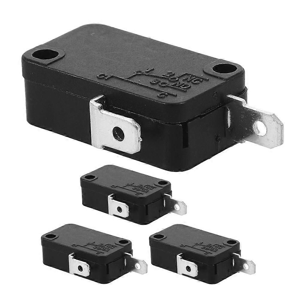 4pcs High Power 16A/250V 2-Pin Rice Cooker Switch Part Microwave Oven Door Switch Replacement Normally Open Micro Switch Kitchen Appliance Switch Acce
