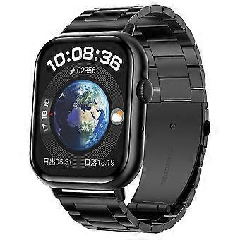 G44 2.01 Inch Smart Watch 24 Hours Heart Rate Monitor Fitness Tracker Wristwatch,Steel Strap