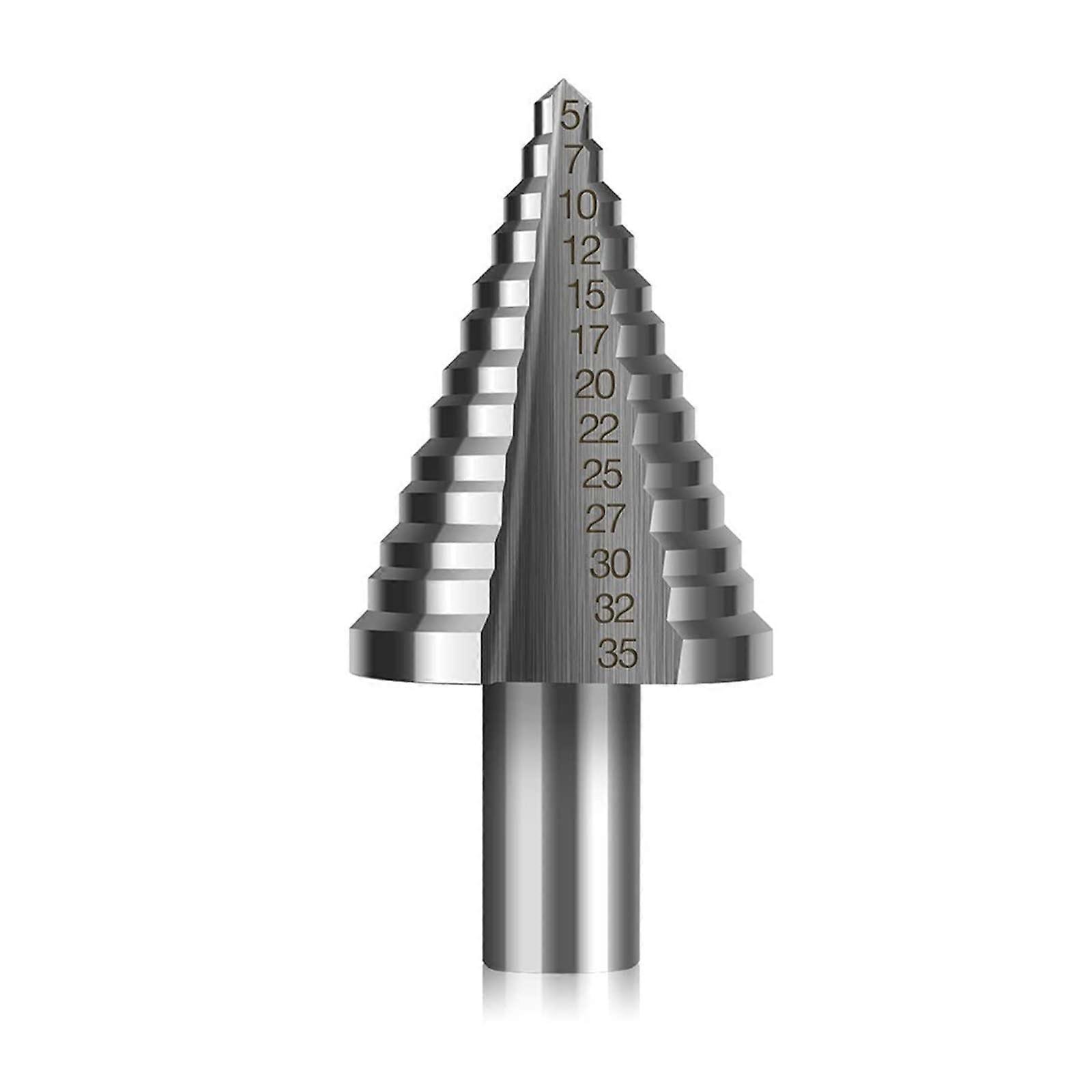 Audel Professional HSS Step Drill Unibit, Diameter 535 mm Titanium, 2 Cutting Edges Tapered Drill Bit Tapered Drill Silver 1
