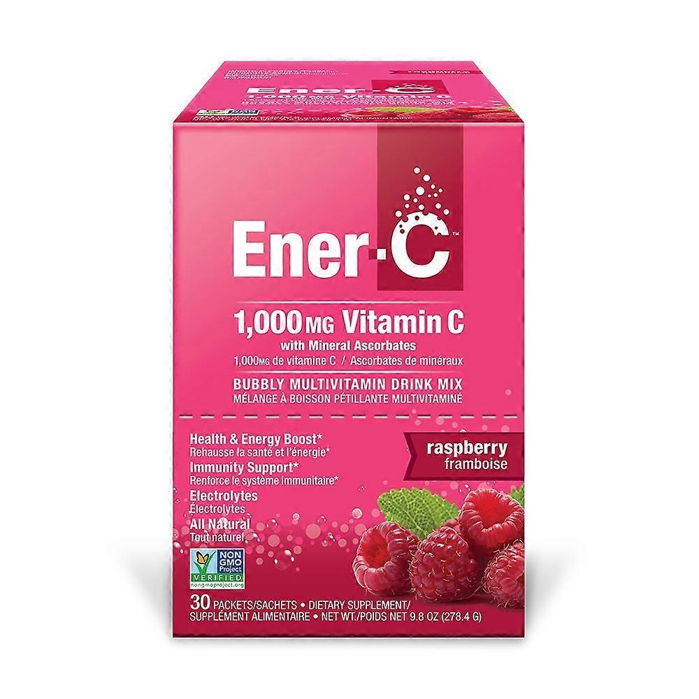 Ener-C Multivitamin Drink Mix 1000mg Vitamin C Raspberry 30 Sachets - 3 Pack