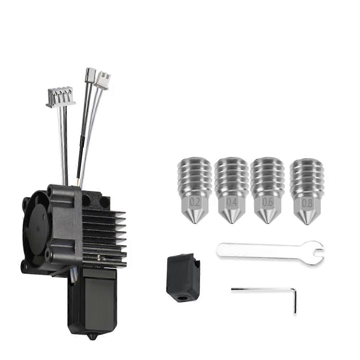 Für X1 X1C 3D-Drucker Hotend-Kit mit Lüfter V2.0 Druckkopf mit verkupferten Düsen 3D Pri