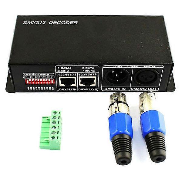 Professional Music Choice 3-Channel DMX512 4A Decoder Controller Dimmer, Suitable for DC12V-24V DMX 512 RGB LED Strips