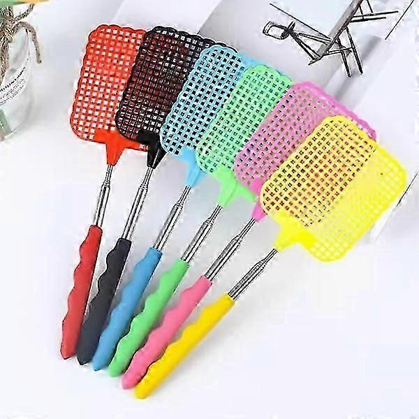 6 Adjustable Fly Swatters Heavy Duty, Manual Fly Swatter with Stai, insect control