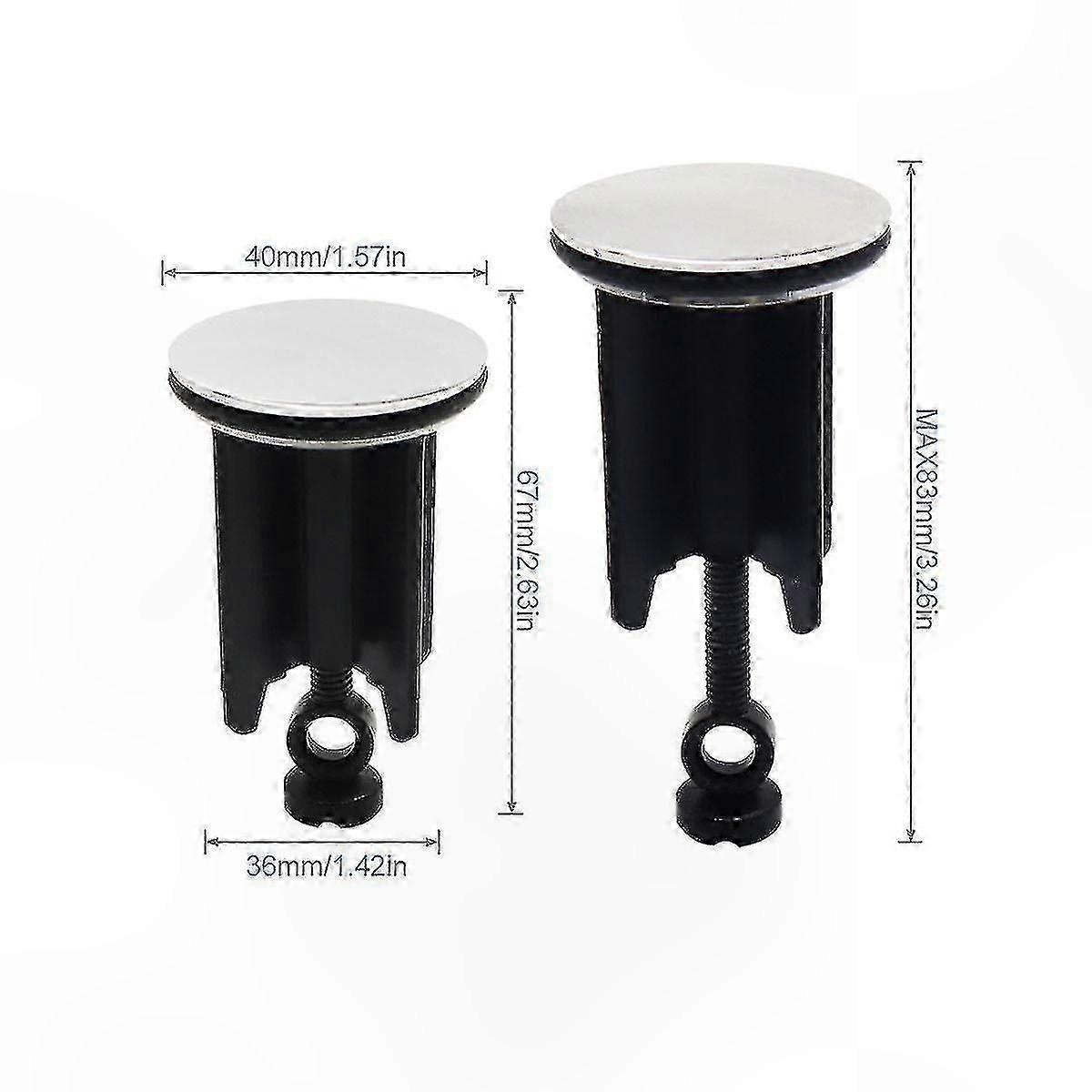 Adjustable Height Pop-Up Drain Plug for Bathroom Sinks, Universal Replacement Sink Stopper for Basins