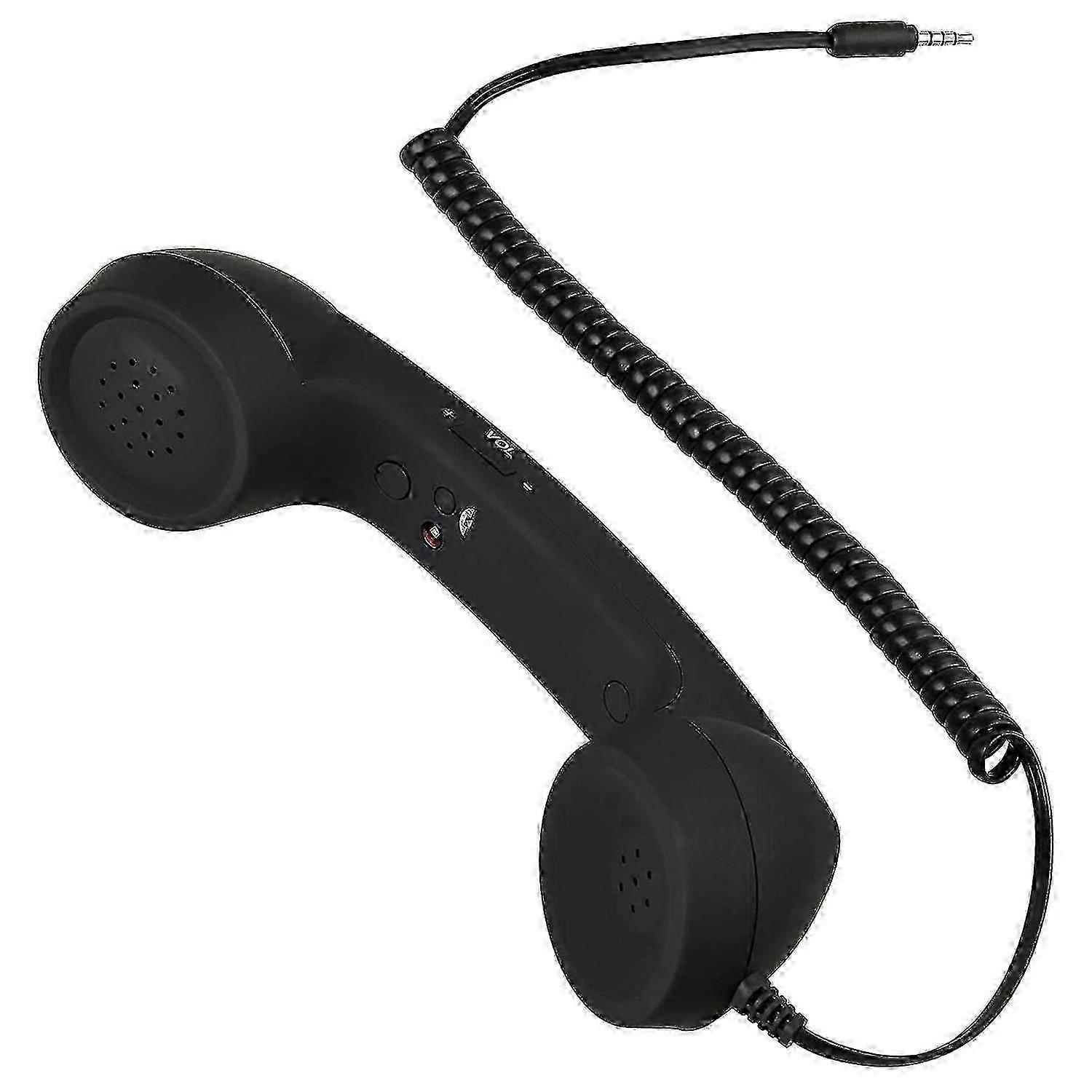 Retro-Style 3.5mm Phone Handset Microphone for Smartphones - Vintage Quality Receiver