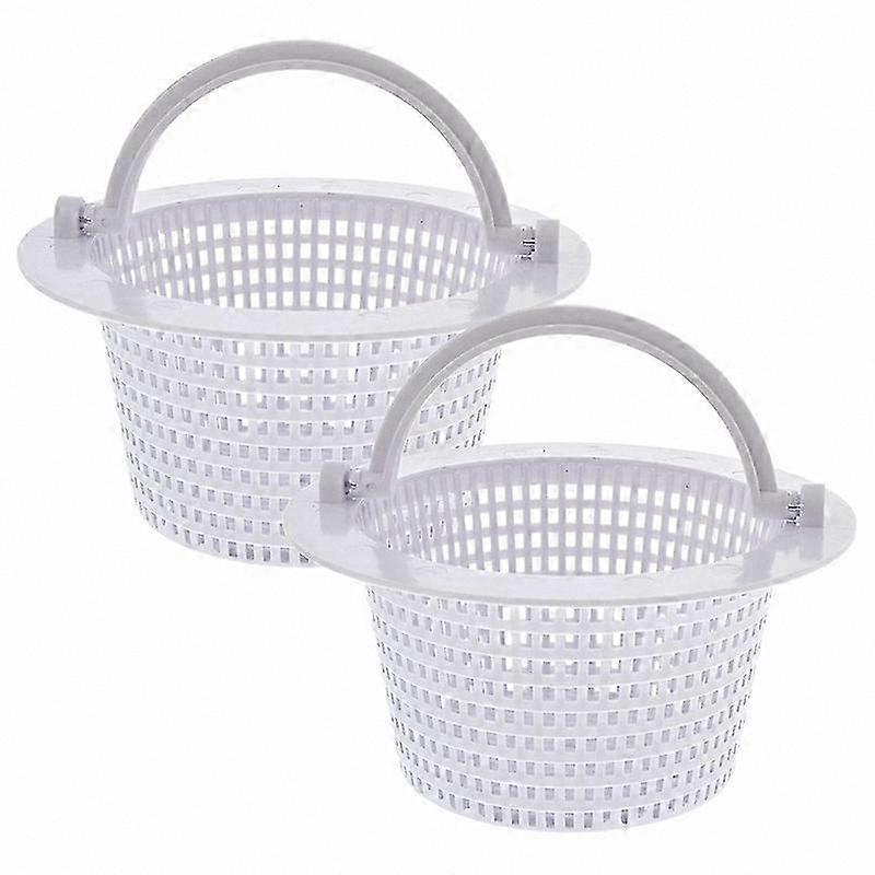 Replacement Pool Skimmer Basket with Handle - 2 Pack for Above Ground Thru-Wall Skimmers