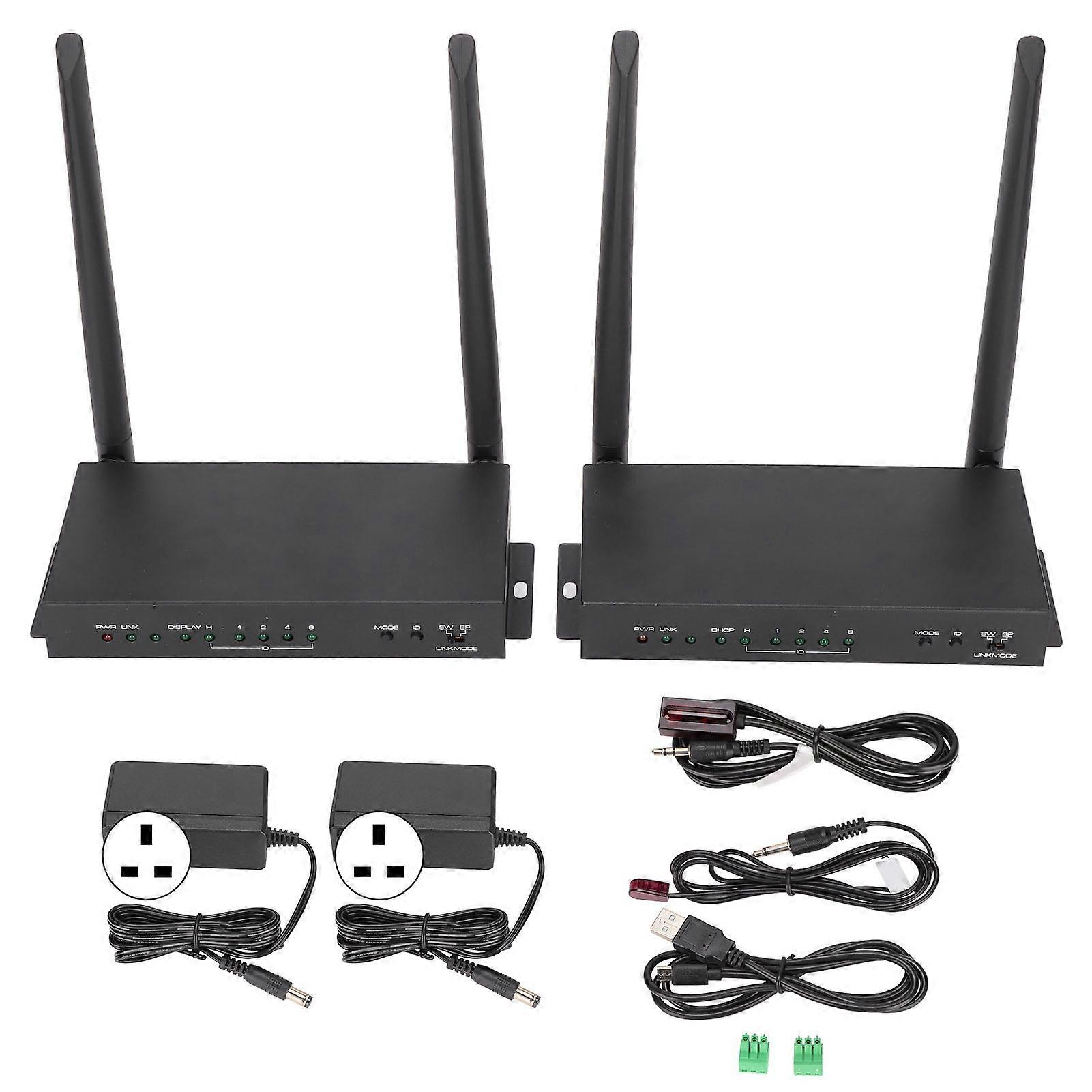 Wireless 4K HD Multimedia Interface Extender - 100m Range, 5GHz, IR Control, UK Plug