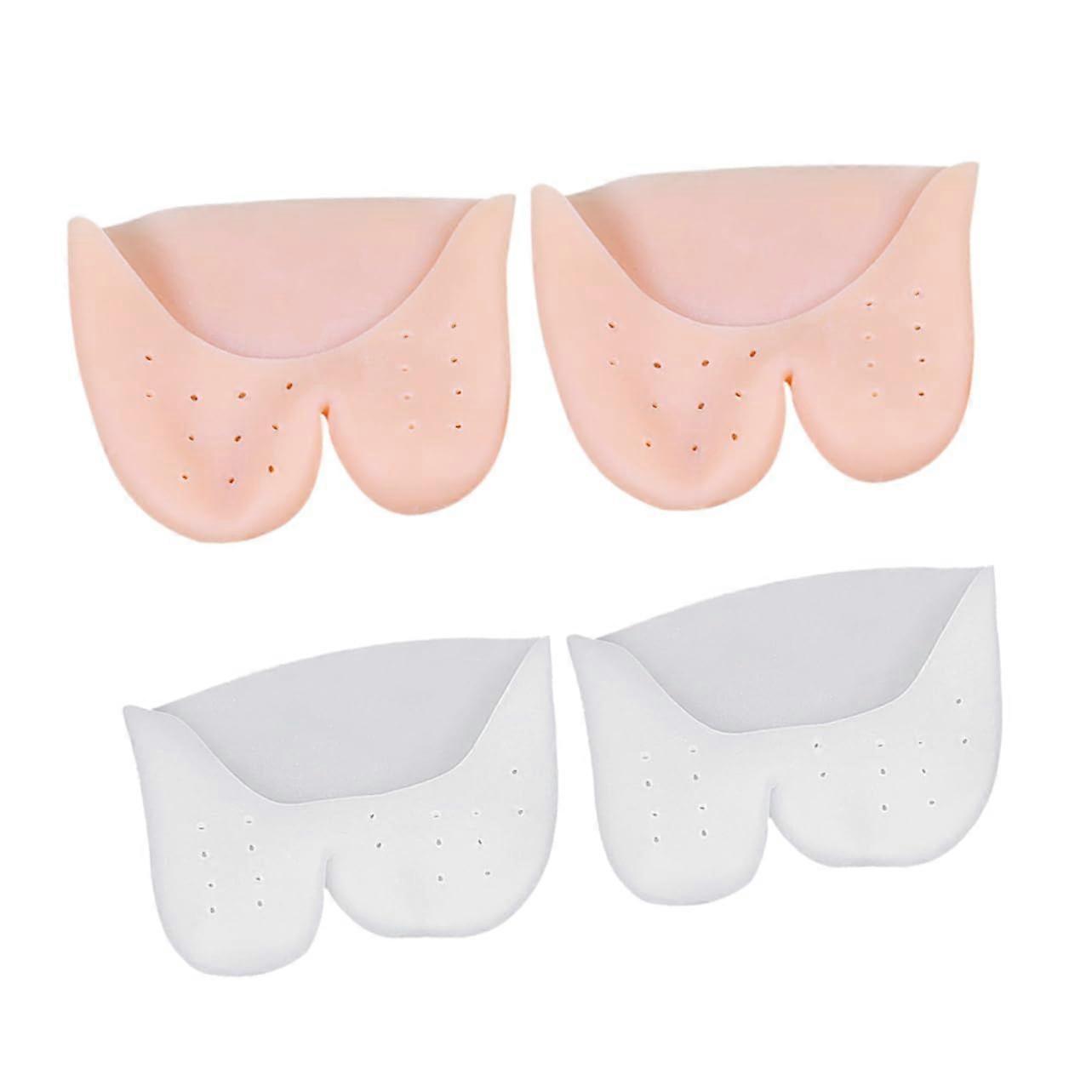 Gel Toe Protector Sleeves for Big Toe Cushioning - 2 Pairs Flexible Fit Breathable Material for Ballet Sandals and Daily Use