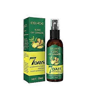 Spray de cabelo de gengibre EELHOE (caixa de 50ml) forte massagem capilar couro cabeludo reparação capilar líquido de cuidados com os cabelos