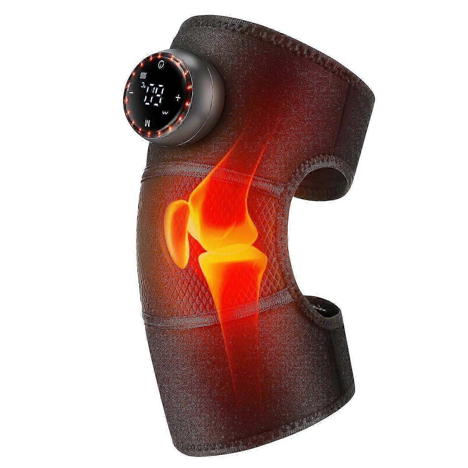 Heated Knee Massager with Vibration, Shoulder Heating Pad Elbow Support Wireless