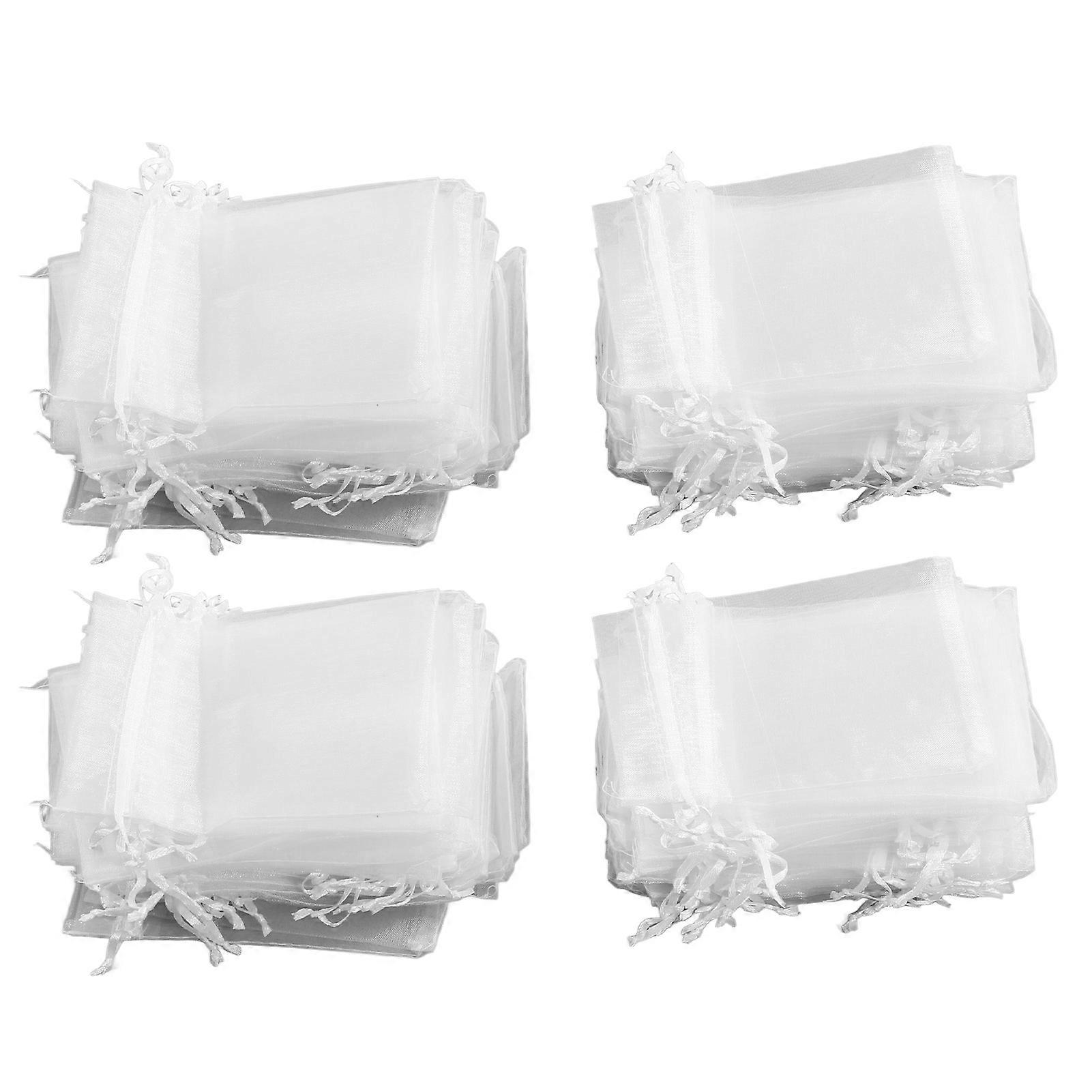 200Pcs Drawstring Organza Bags Drawstring Design Elegant