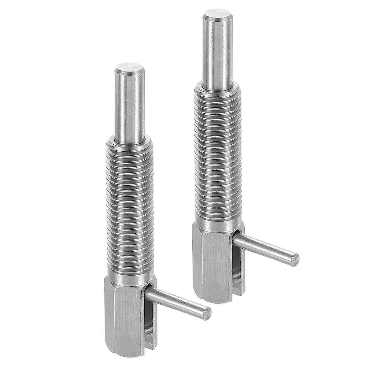 2Pcs Retractable Indexing Plunger Pin, M16 L Spring Plunger Stainless Steel Spring Loaded Latch Telescopic Locking Pin