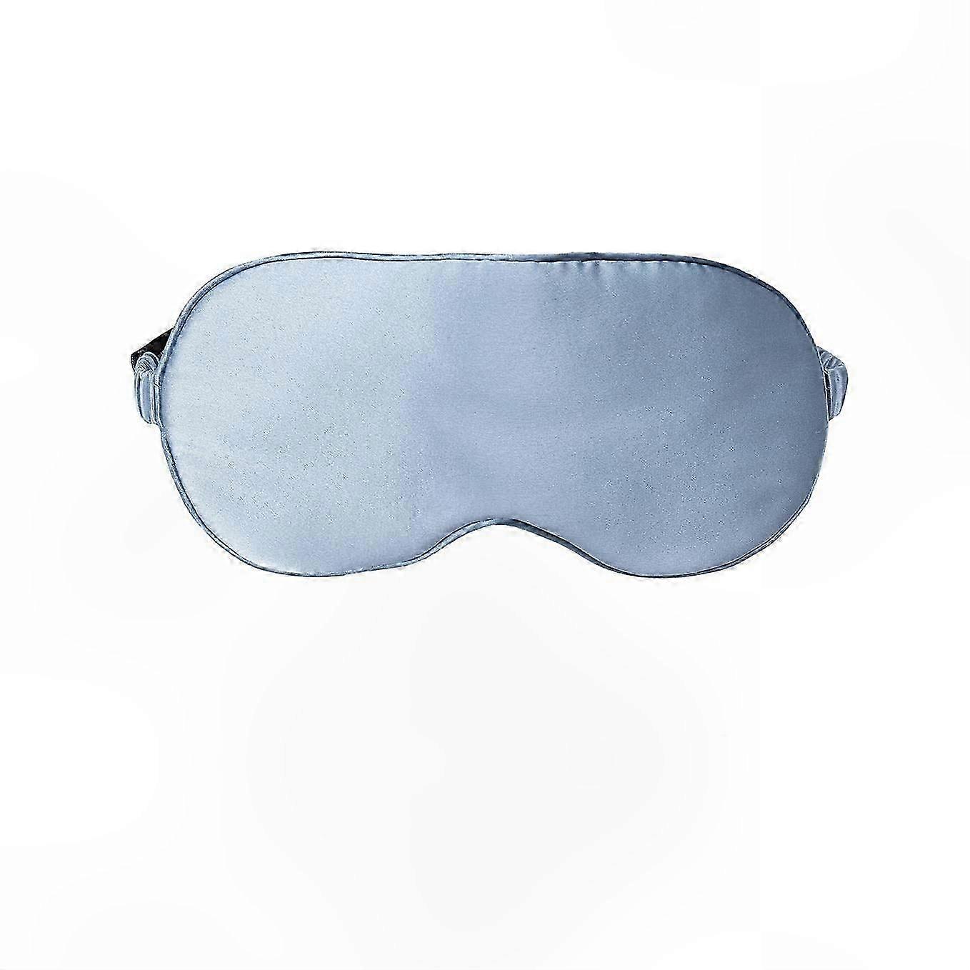 Silk Sleep Mask for Adults with Adjustable Strap, Soft Natural Eye Mask for Men & Women, 9 Color Choices (Blue)