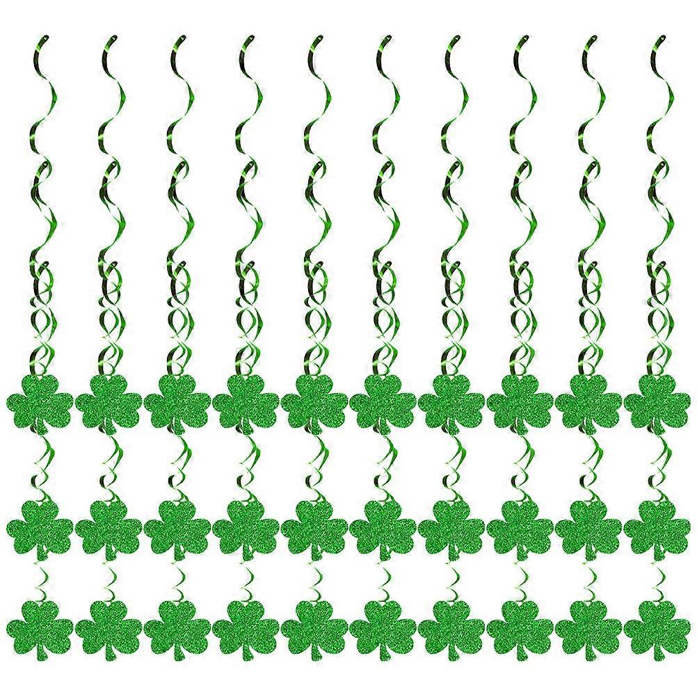 St Patricks Day Hanging Swirl Decoration for Celebration 90Pcs